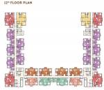 Tower 1 & 2 Cluster Plan for 12th Floor  dioro-and-beryl-at-brigade-el-dorado Tower 1 & 2 Cluster Plan for 12th Floor