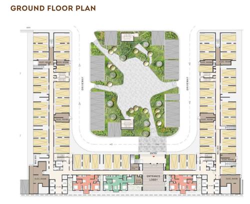  dioro-and-beryl-at-brigade-el-dorado Tower 1 & 2 Ground Floor  Cluster Plan