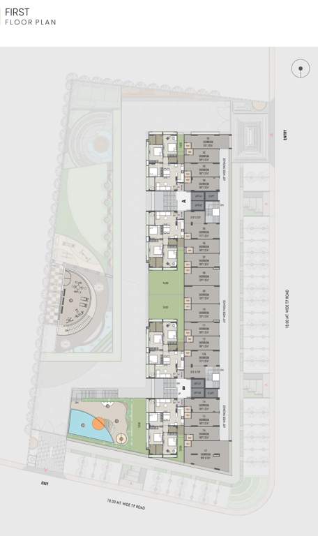  sun skyview A, B Cluster Plan For 1st Floor
