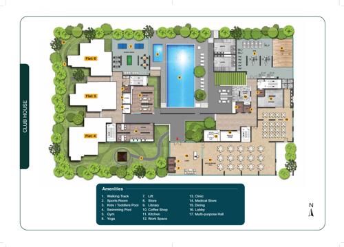  chamara-heights Tower A And B Cluster Plan for Club House Floor