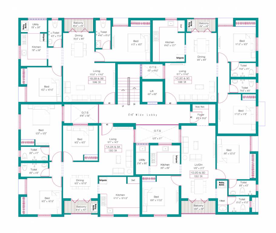  windsor castle phase 1 Windsor Castle Phase 1 Cluster Plan from 1st to 3rd Floor