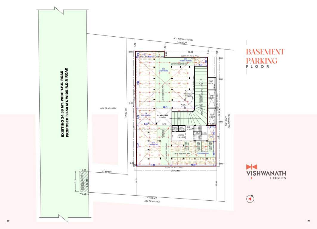  vishwanath heights Vishwanath Heights Cluster Plan for Basement Floor
