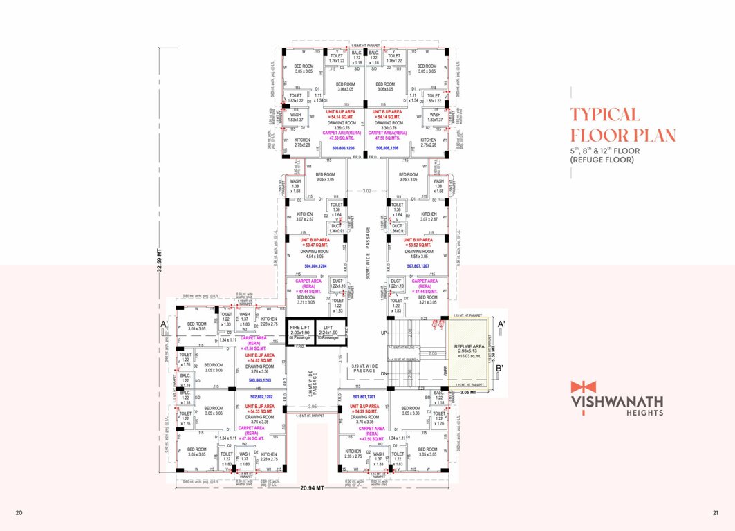  vishwanath heights Vishwanath Heights Cluster Plan for Typical Refugee Floor