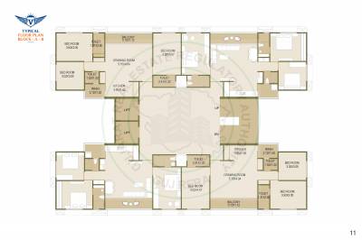  vincitore-rivera Block A And B Cluster Plan for Typical Floor