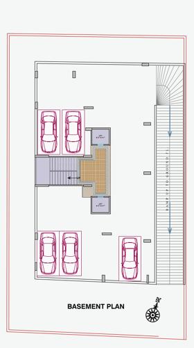  scarlet-homes Scarlet Homes Cluster Plan for Basment Floor