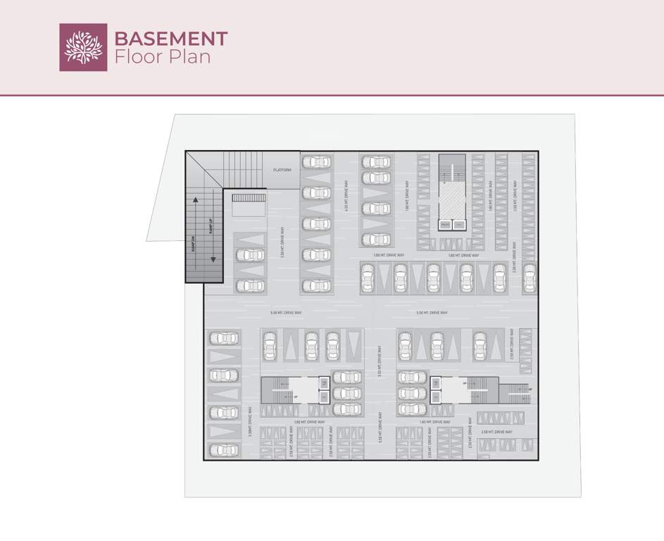  vatrika residency Block A,B &  Basement Floor Cluster Plan