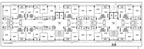  shyam-sanidhya Block A & B Cluster Plan from 1st to 7th Floor