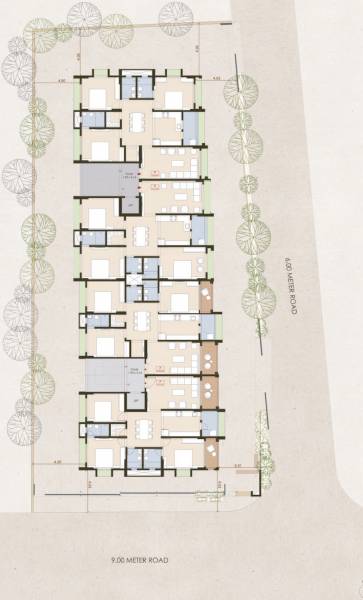  shailja-apartment A, B Typical Cluster Plan