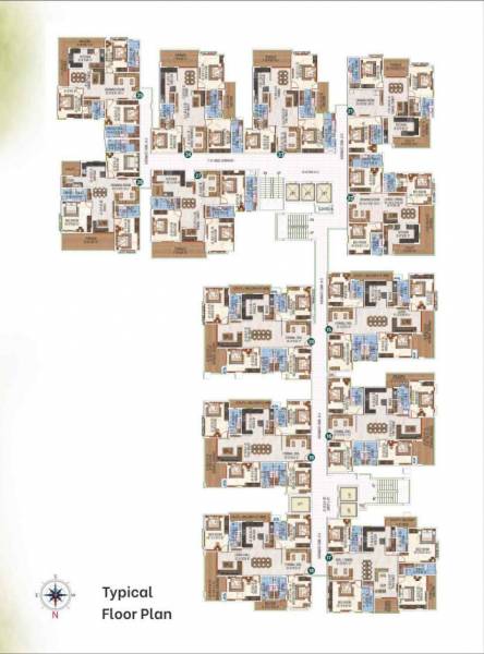  greens-opulence Block 1 Typical Cluster Plan