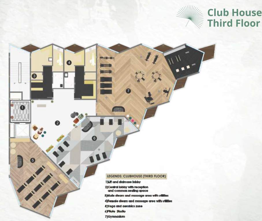  j park Block  A + B Club House Cluster Plan