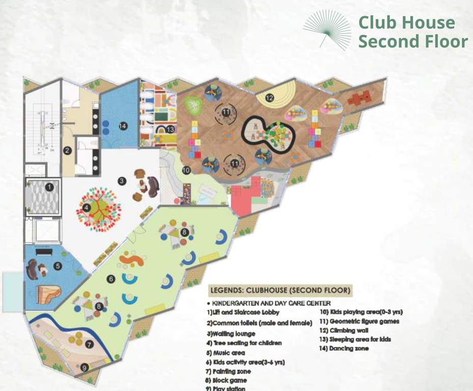  j park Block  A + B Club House Cluster Plan