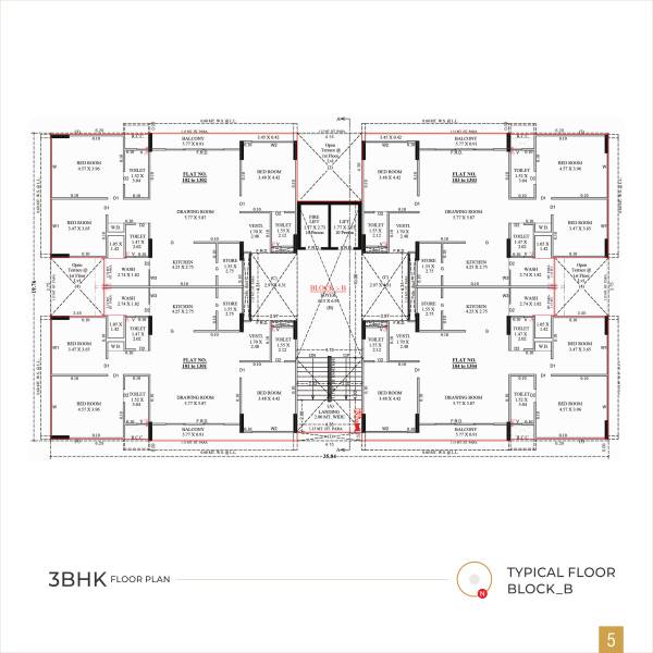  samay-stellar Block B Cluster Plan from 1st to 13th Floor