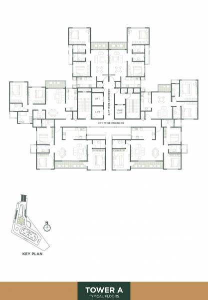  east-avenue Tower 1 Cluster Plan for Typical Floor