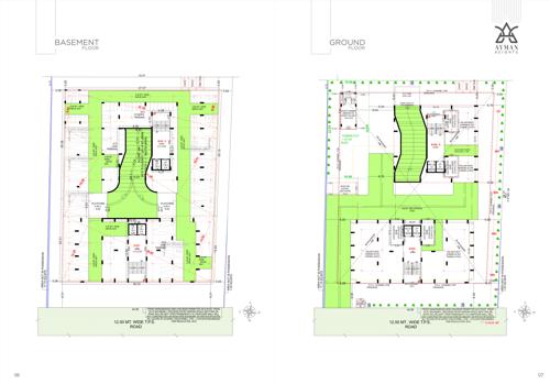  heights Block A And B Cluster Plan for Basement And  ground Floor