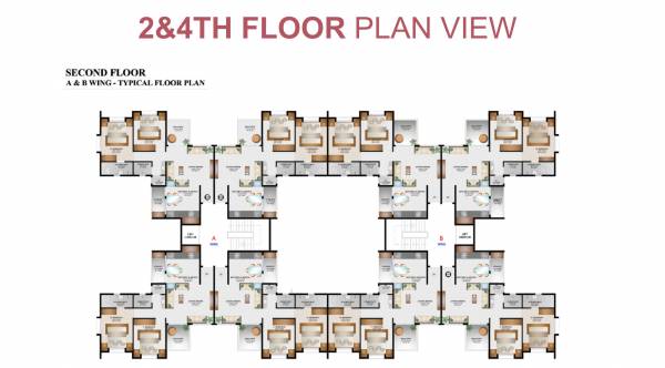  aarkay-presidency Tower 1 Cluster Plan from 2nd to 4th Floor
