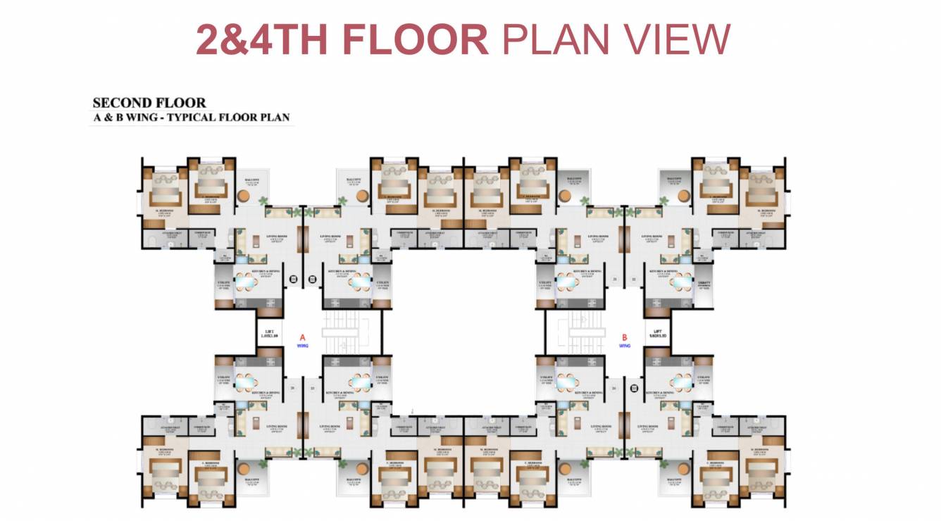  aarkay presidency Tower 1 Cluster Plan from 2nd to 4th Floor