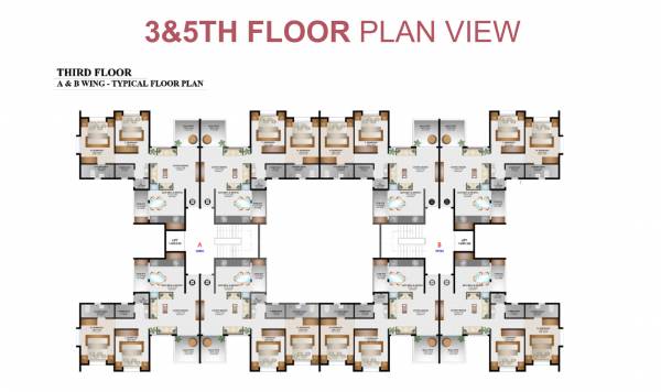  aarkay-presidency Tower 1 Cluster Plan from 3rd to 5th Floor