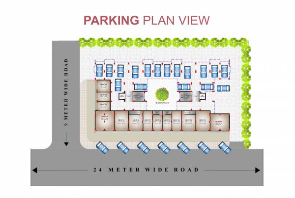  aarkay-presidency Tower A & B Stilt Floor Cluster Plan