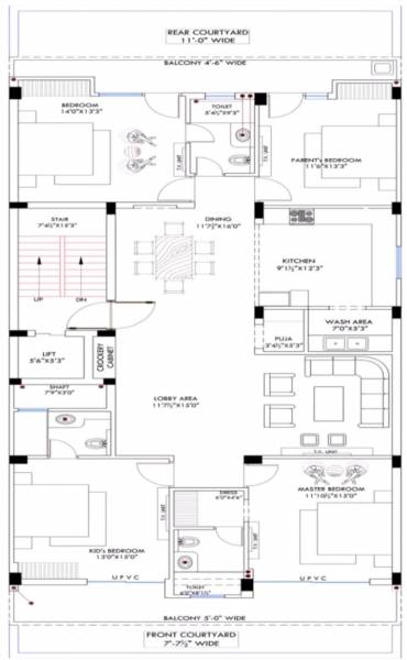 Space Luxury Builder Floors Typical Cluster Plan space-luxury-builder-floors Space Luxury Builder Floors Typical Cluster Plan