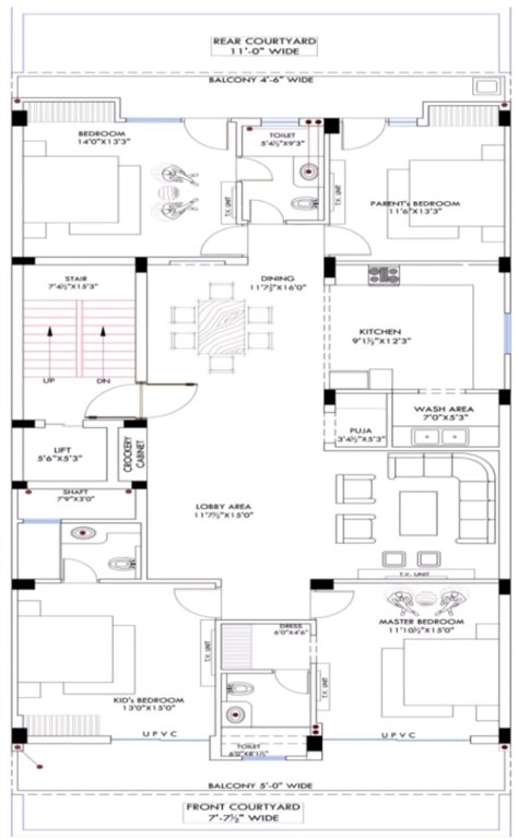 space luxury builder floors Space Luxury Builder Floors Typical Cluster Plan