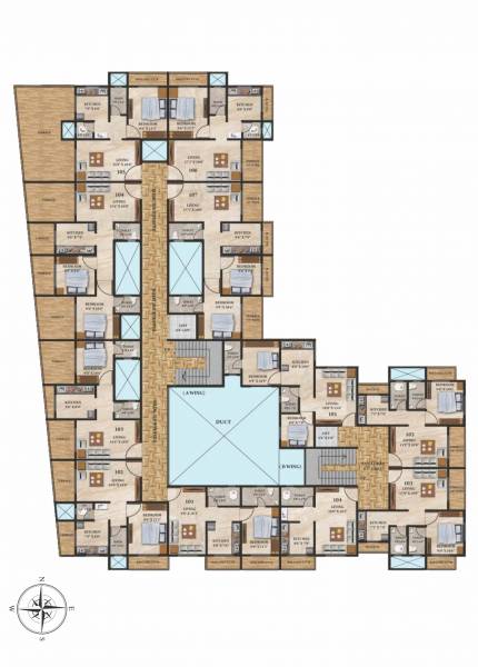  sun-pride A And B Wing Cluster Plan for 1st Floor
