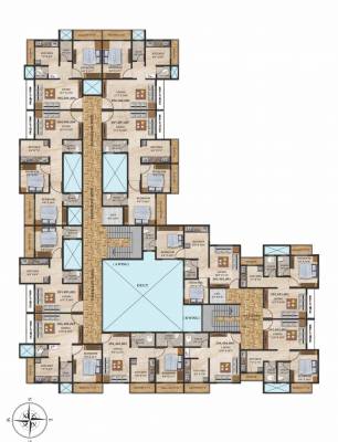  sun-pride A And B Wing Cluster Plan from 2nd to 6th Floor