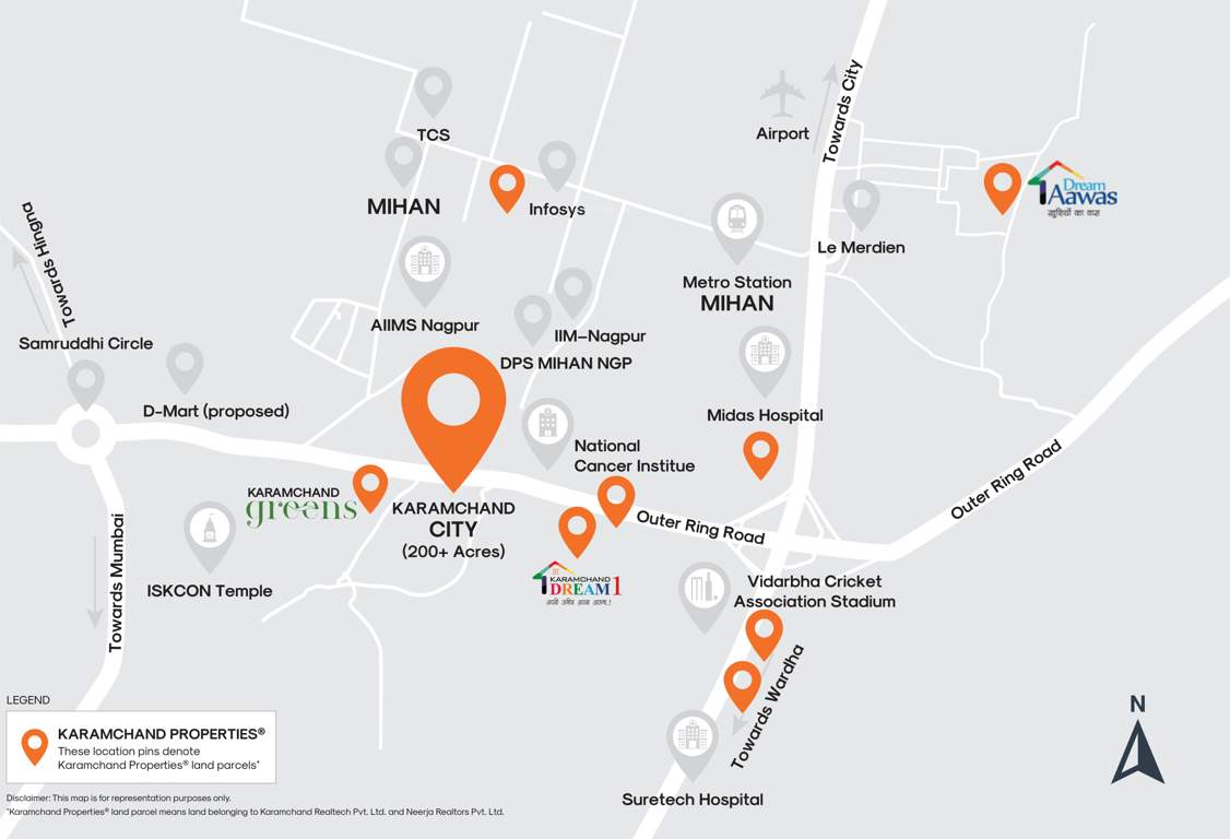 karamchand greens Location Plan