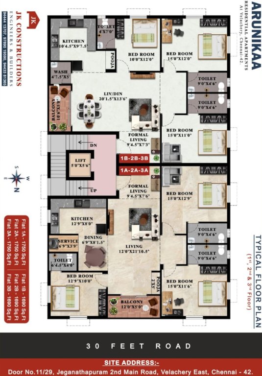  arunikaa Arunikaa Cluster Plan From 1st To 3rd Floor
