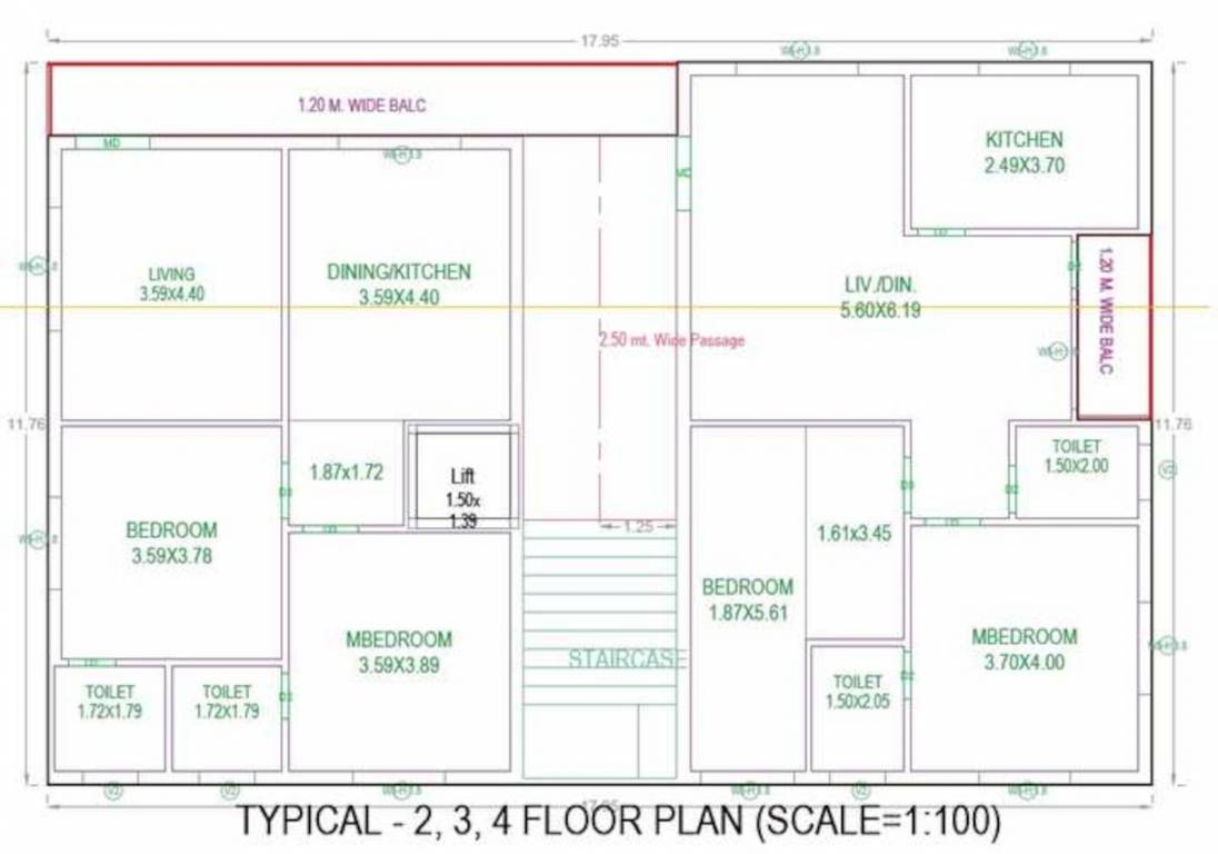  homes Mokshika Homes Typical Cluster Plan