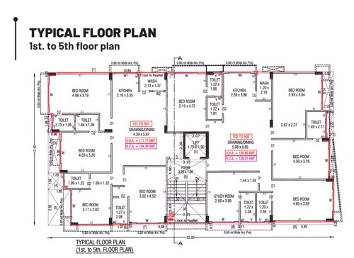 divine-10 Divine 10 Cluster Plan from 1st to 5th Floor