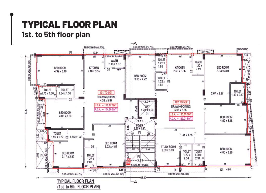  divine 10 Divine 10 Cluster Plan from 1st to 5th Floor