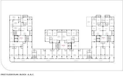  swagatam-elenza A To C Cluster Plan For 1st Floor
