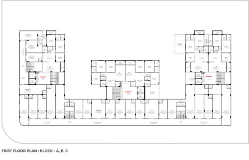  swagatam-elenza A To C Cluster Plan For 1st Floor