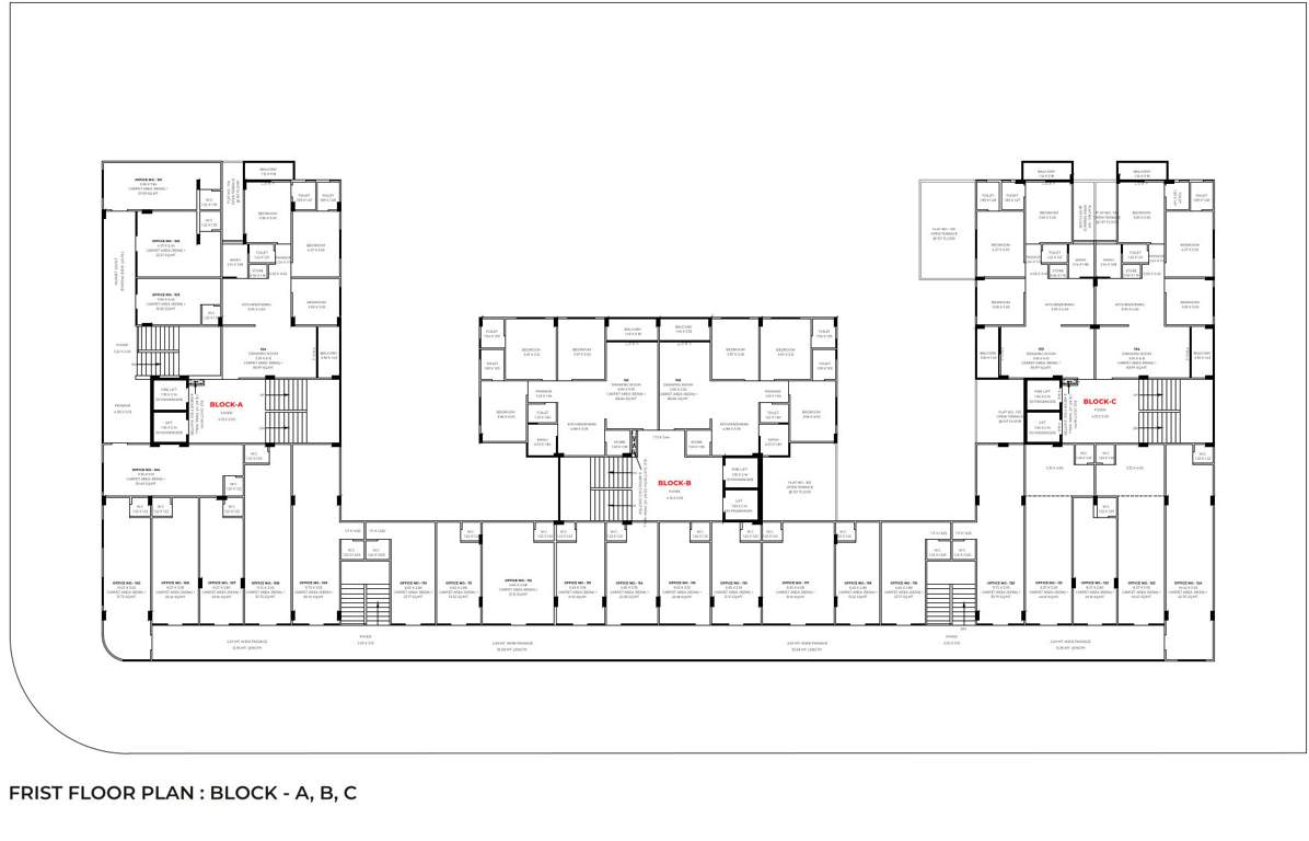  swagatam elenza A To C Cluster Plan For 1st Floor