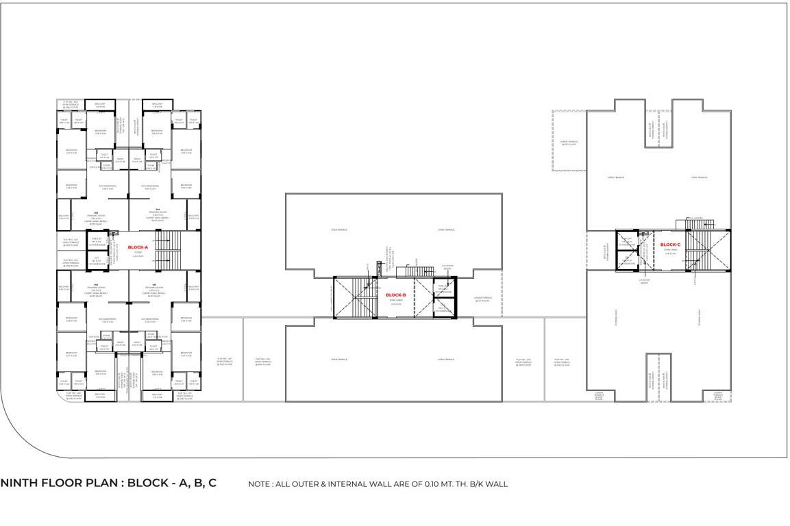  swagatam elenza A To C Cluster Plan For 9th Floor