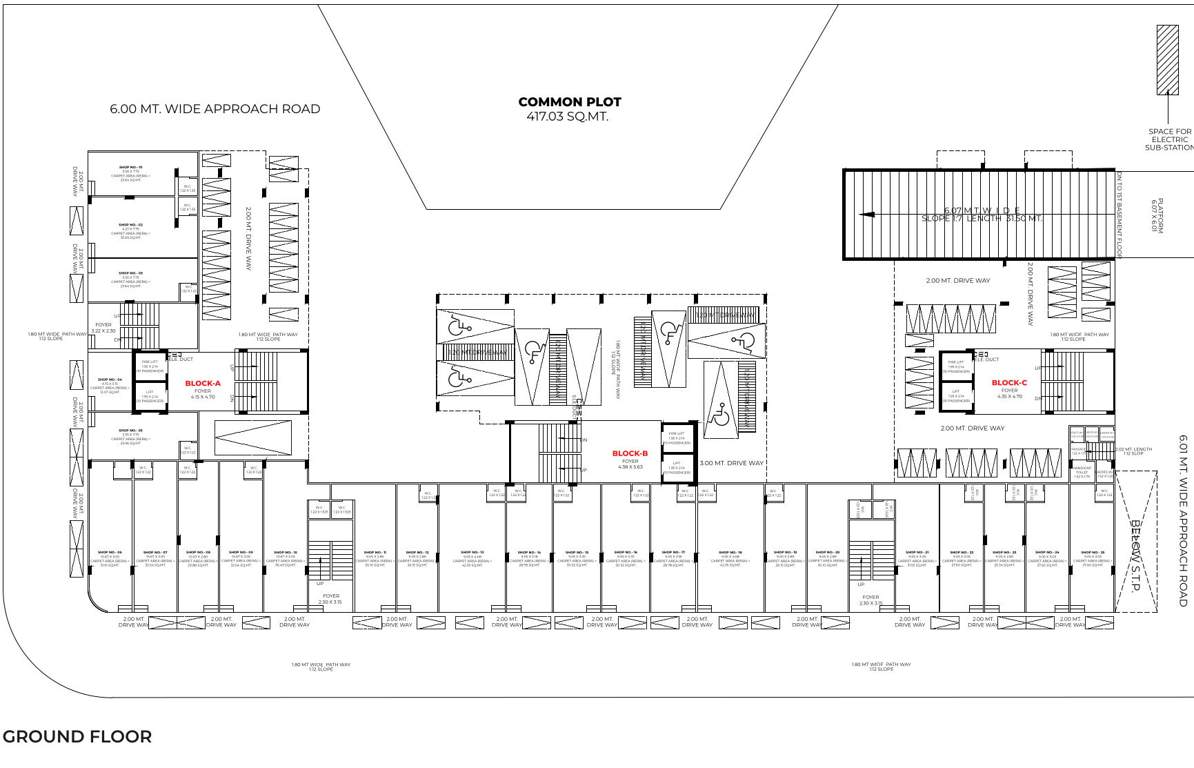  swagatam elenza A To C Cluster Plan For Ground Floor