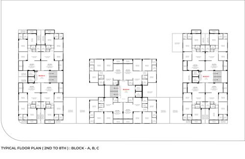  swagatam-elenza A To C Cluster Plan From 2nd To 8th Floor