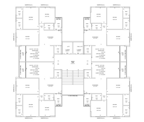 sahitya-sky Block B Cluster Plan from 1st to 10th Floor