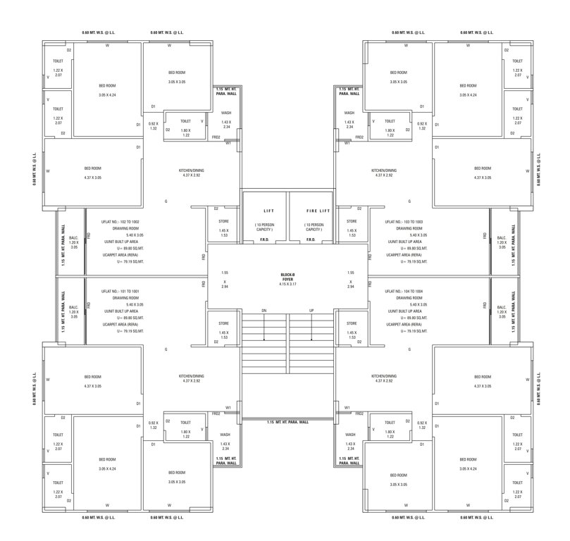  sahitya sky Block C Cluster Plan from 1st to 10th Floor