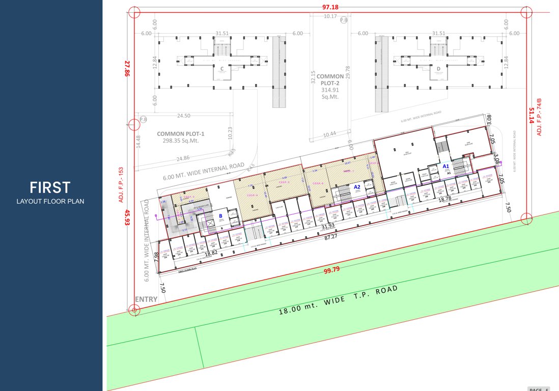  prayosha impress A1 To D Cluster Plan For 1st Floor