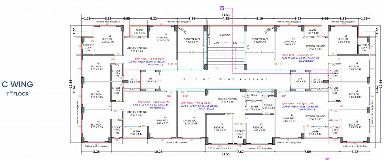  prayosha impress C Cluster Plan For 11th Floor