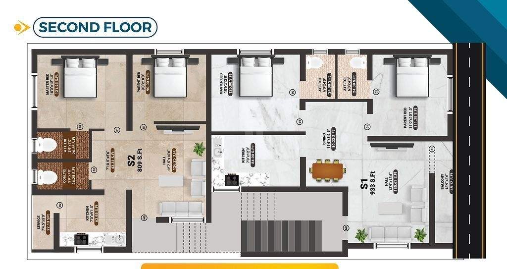  aiswaryam residence Aiswaryam Residence Cluster Plan