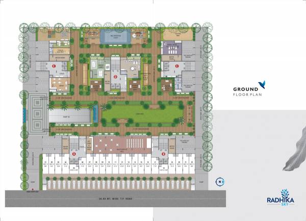  radhika-sky Block A Cluster Plan for ground Floor