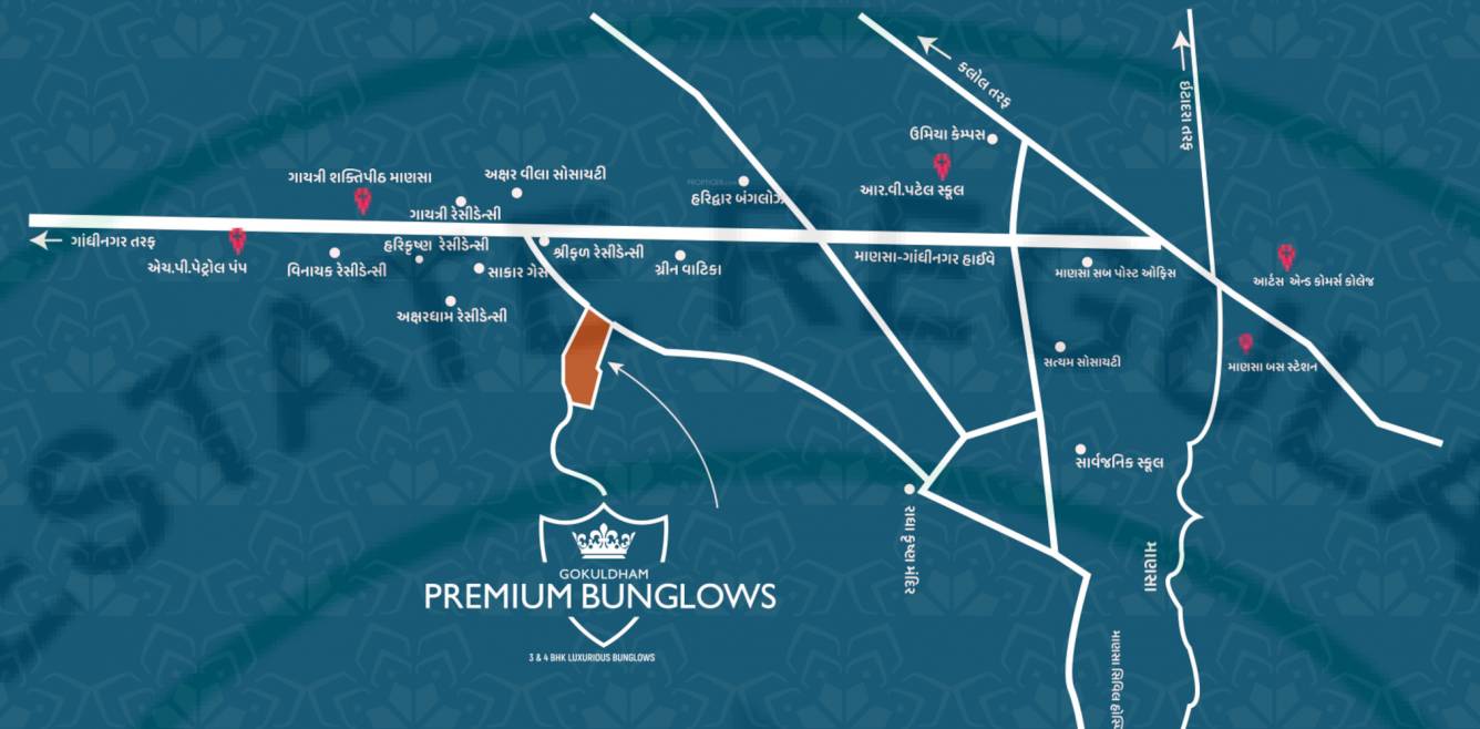  gokuldham premium bunglows Location Plan