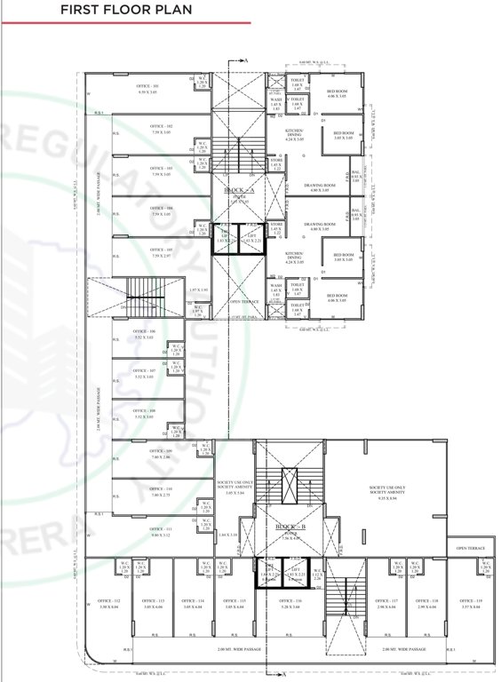  shyam 120 A To B Cluster Plan For 1st Floor