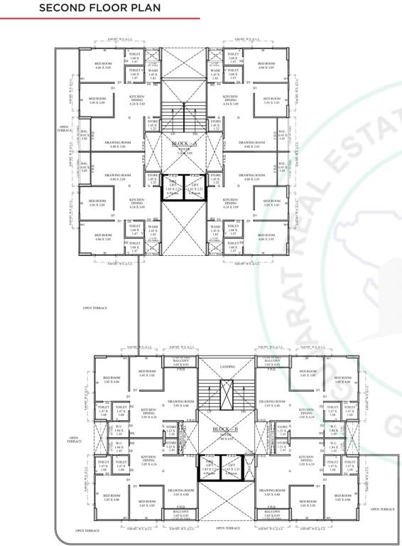  shyam 120 A To B Cluster Plan For 2nd Floor