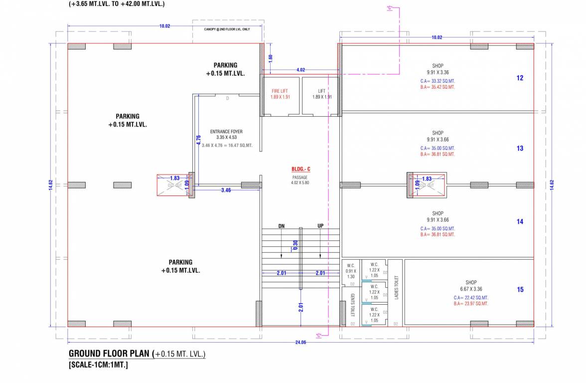  atoms C Cluster Plan For Ground Floor