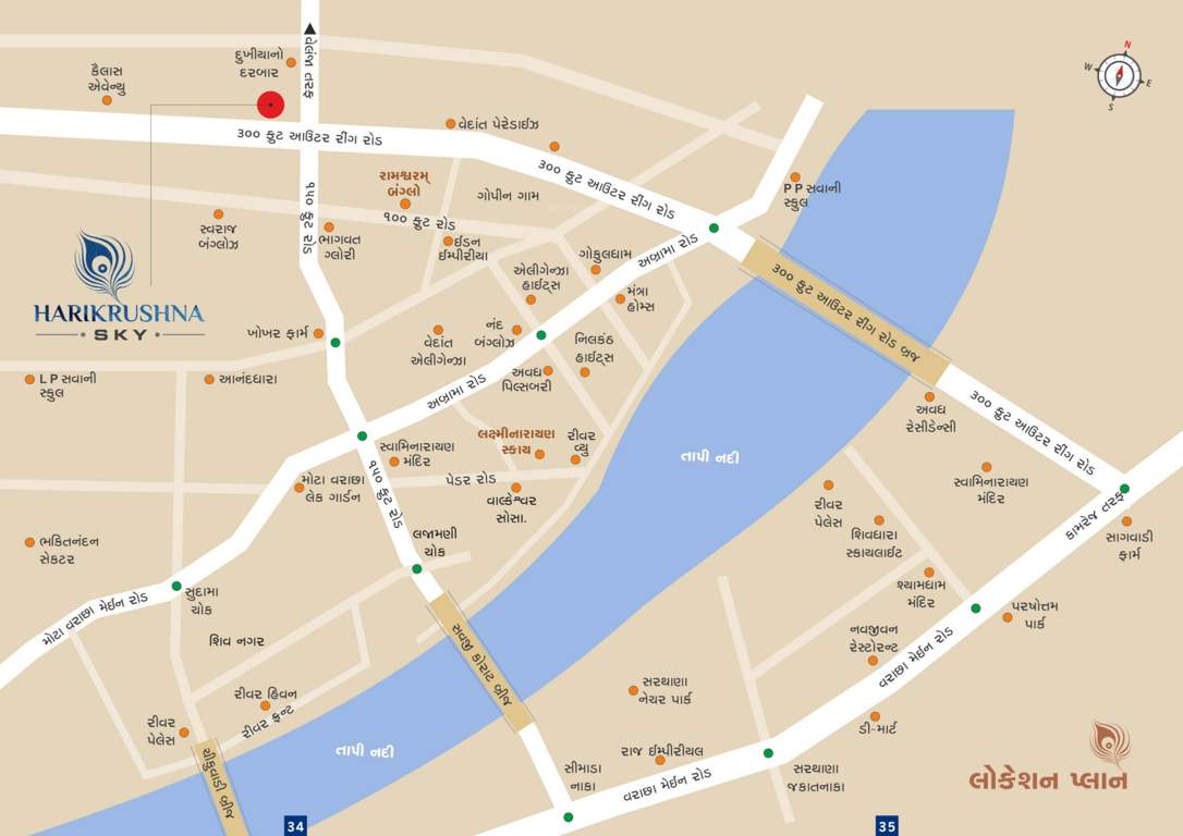 harikrushna sky Location Plan