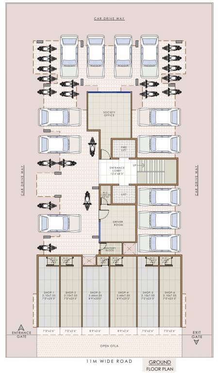  heights Venkatesha Heights Cluster Plan for ground Floor
