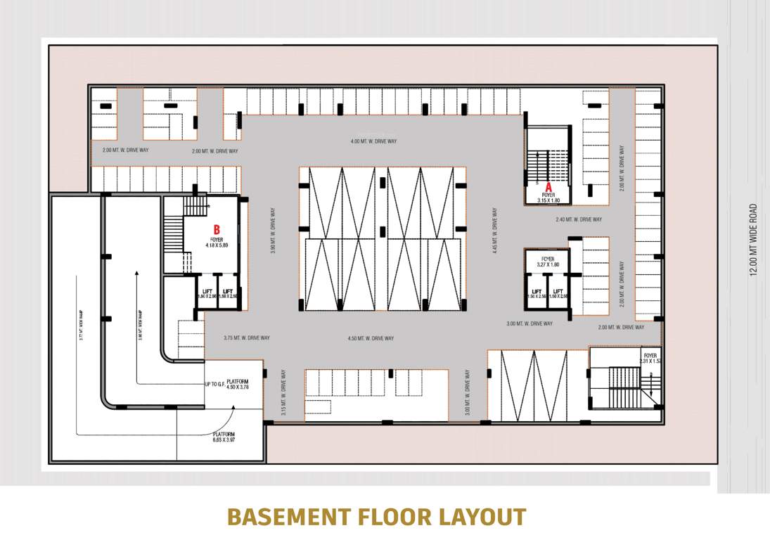  the crest glory Block A And B Cluster Plan for Basement Floor